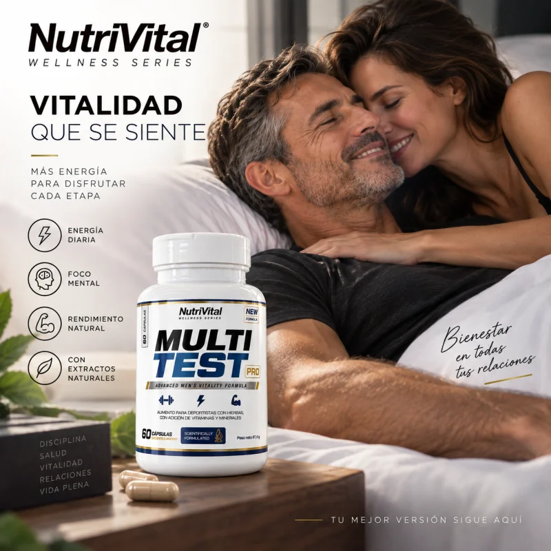 Foto 2 de MultiTest Pro NutriVital | Wellness series para Hombres, con Ginseng, Fenogreco y Zinc