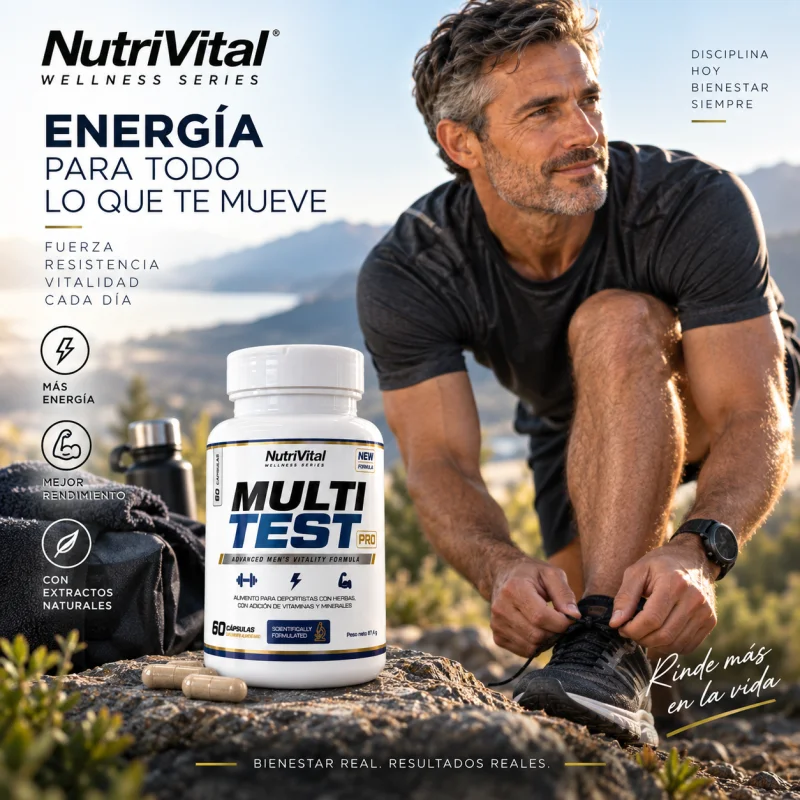 Foto 3 de MultiTest Pro NutriVital | Wellness series para Hombres, con Ginseng, Fenogreco y Zinc