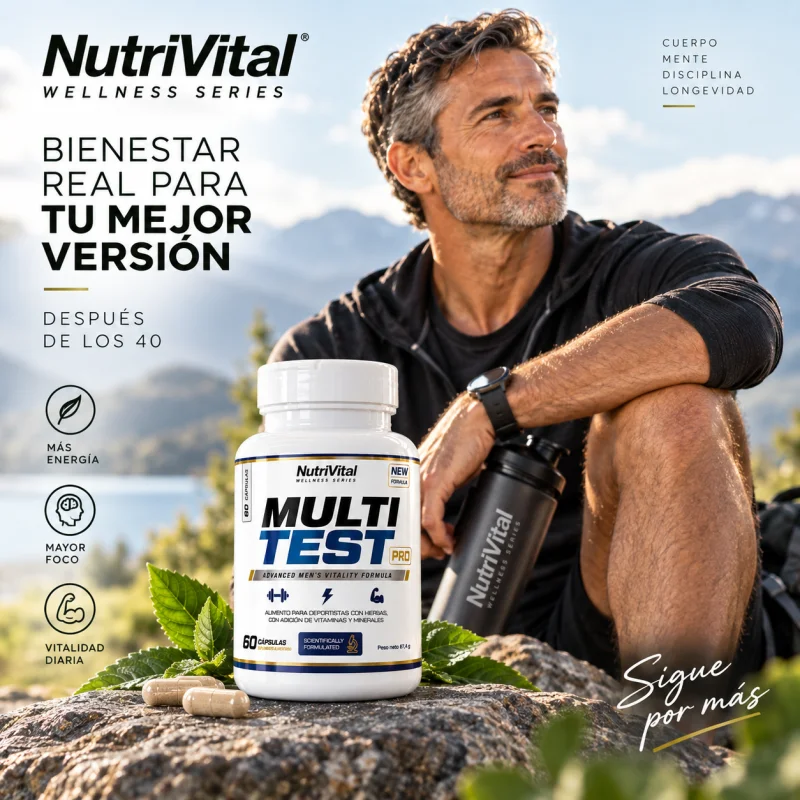 Foto 5 de MultiTest Pro NutriVital | Wellness series para Hombres, con Ginseng, Fenogreco y Zinc